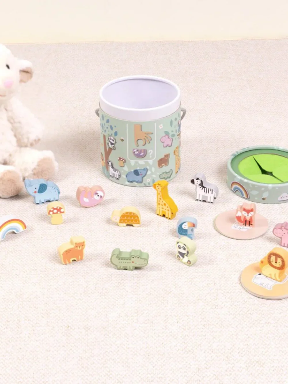 Montessori Wooden Matching Game Memory Toy Sorting Set New